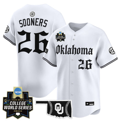 Men's Oklahoma Sooners 2026 World Series Vapor Premier Limited Jersey - Gothic Edition - All Stitched