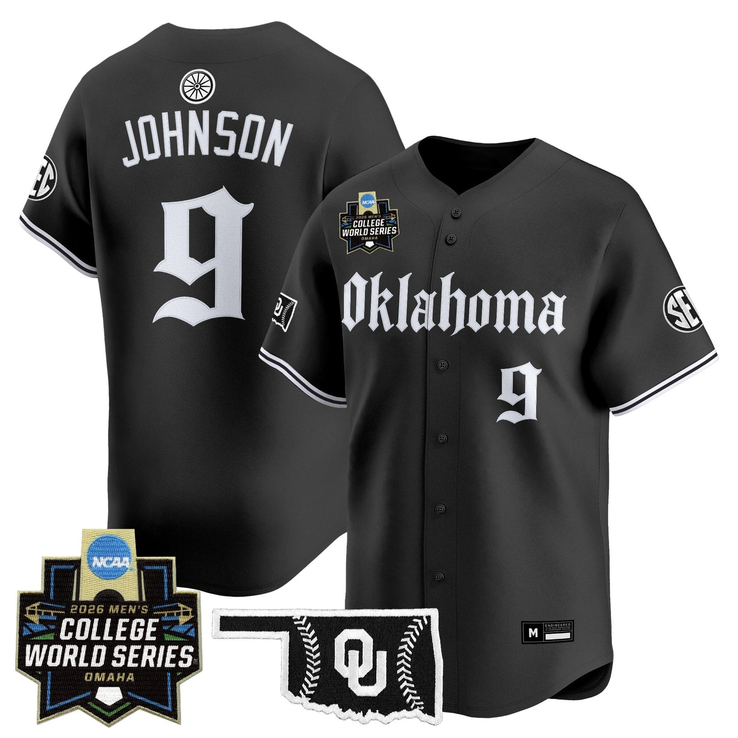 Men's Oklahoma Sooners 2026 World Series Vapor Premier Limited Jersey - Gothic Edition - All Stitched