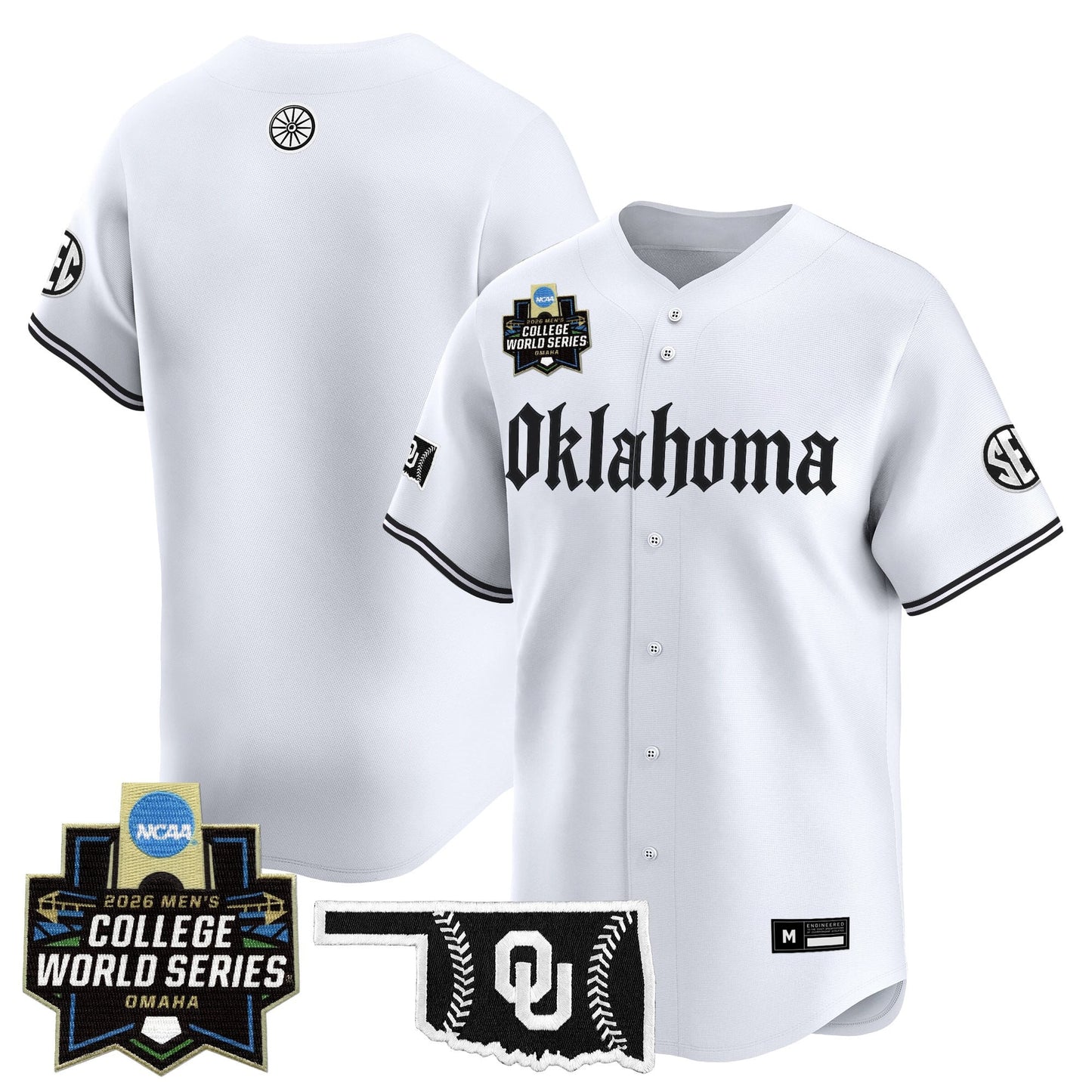 Men's Oklahoma Sooners 2026 World Series Vapor Premier Limited Jersey - Gothic Edition - All Stitched