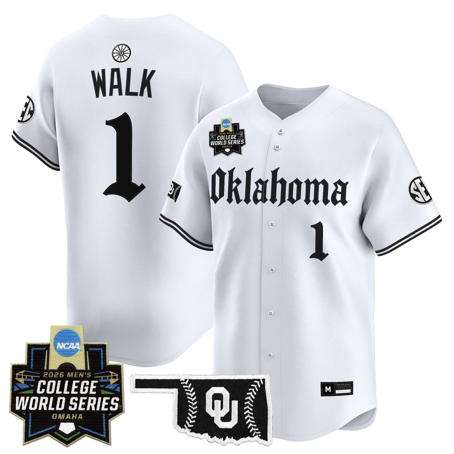 Men's Oklahoma Sooners 2026 World Series Vapor Premier Limited Jersey - Gothic Edition - All Stitched