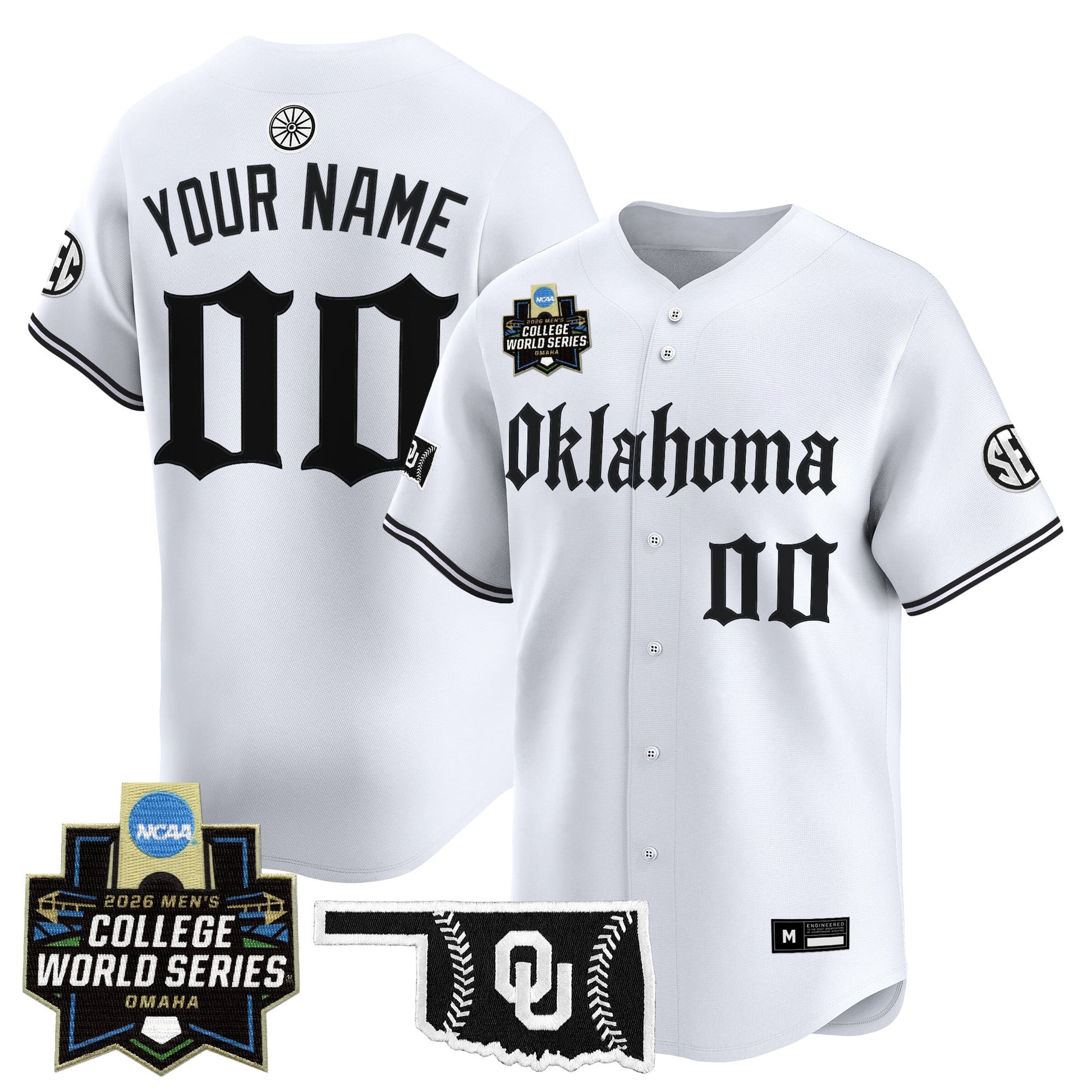 Oklahoma Sooners 2026 World Series Vapor Premier Limited Custom Jersey - Gothic Edition - All Stitched