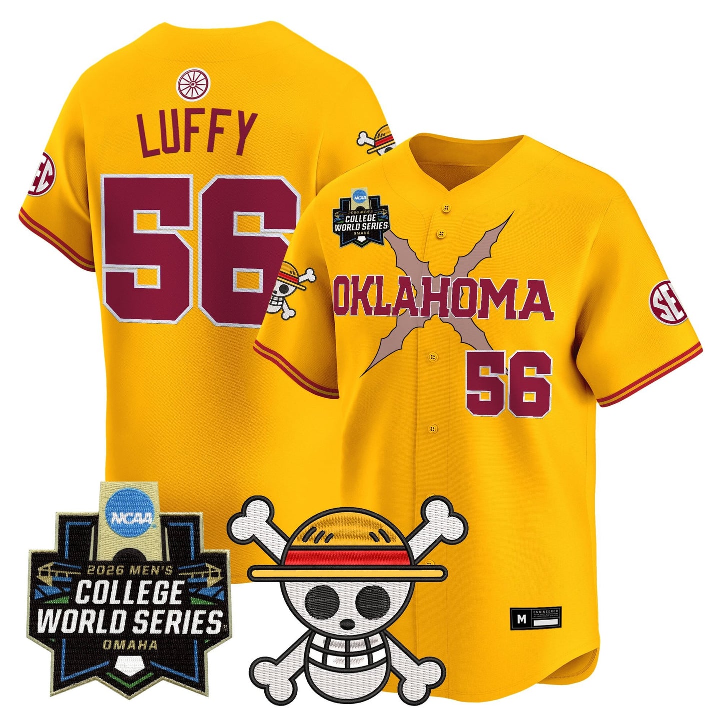 Men's Oklahoma Sooners 2026 World Series x One Piece Vapor Premier Limited Jersey - All Stitched
