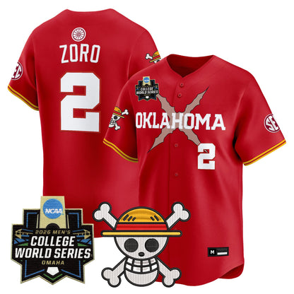 Men's Oklahoma Sooners 2026 World Series x One Piece Vapor Premier Limited Jersey - All Stitched