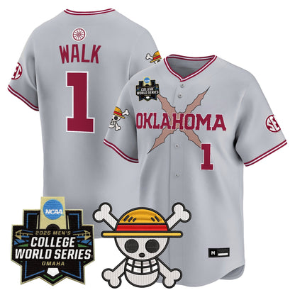 Men's Oklahoma Sooners 2026 World Series x One Piece Vapor Premier Limited Jersey - All Stitched