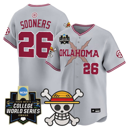 Men's Oklahoma Sooners 2026 World Series x One Piece Vapor Premier Limited Jersey - All Stitched