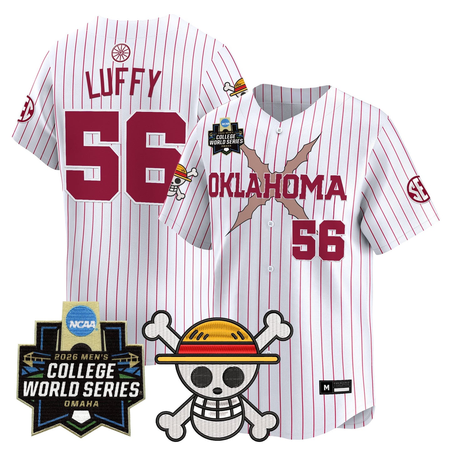 Men's Oklahoma Sooners 2026 World Series x One Piece Vapor Premier Limited Jersey - All Stitched