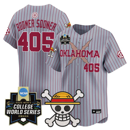 Men's Oklahoma Sooners 2026 World Series x One Piece Vapor Premier Limited Jersey - All Stitched