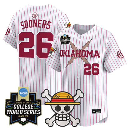 Men's Oklahoma Sooners 2026 World Series x One Piece Vapor Premier Limited Jersey - All Stitched