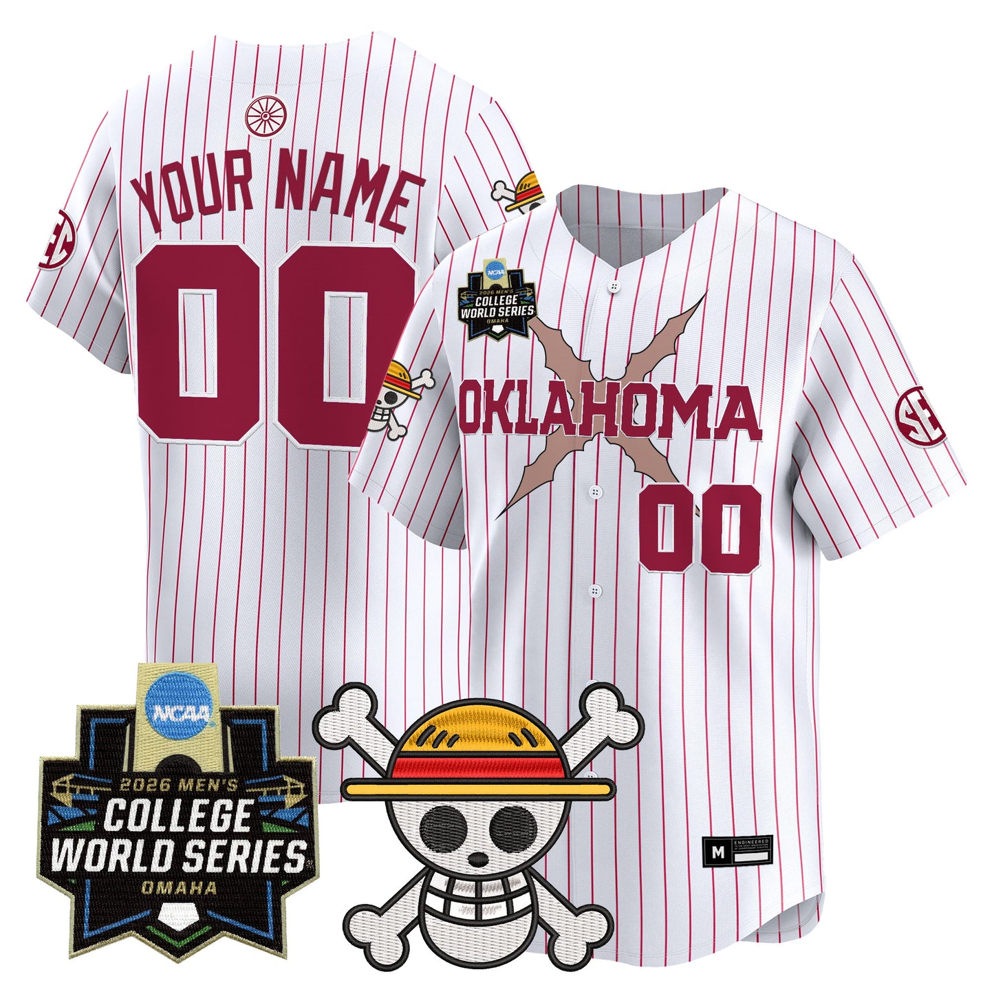 Oklahoma Sooners 2026 World Series x One Piece Vapor Premier Limited Custom Jersey - All Stitched