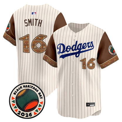 Men's Los Angeles Dodgers 2026 Black Heritage Day Vapor Premier Limited Jersey - Stitched