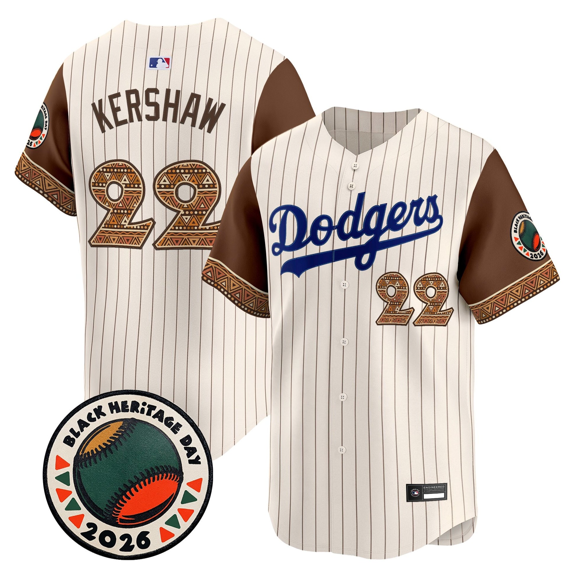 Men's Los Angeles Dodgers 2026 Black Heritage Day Vapor Premier Limited Jersey - Stitched