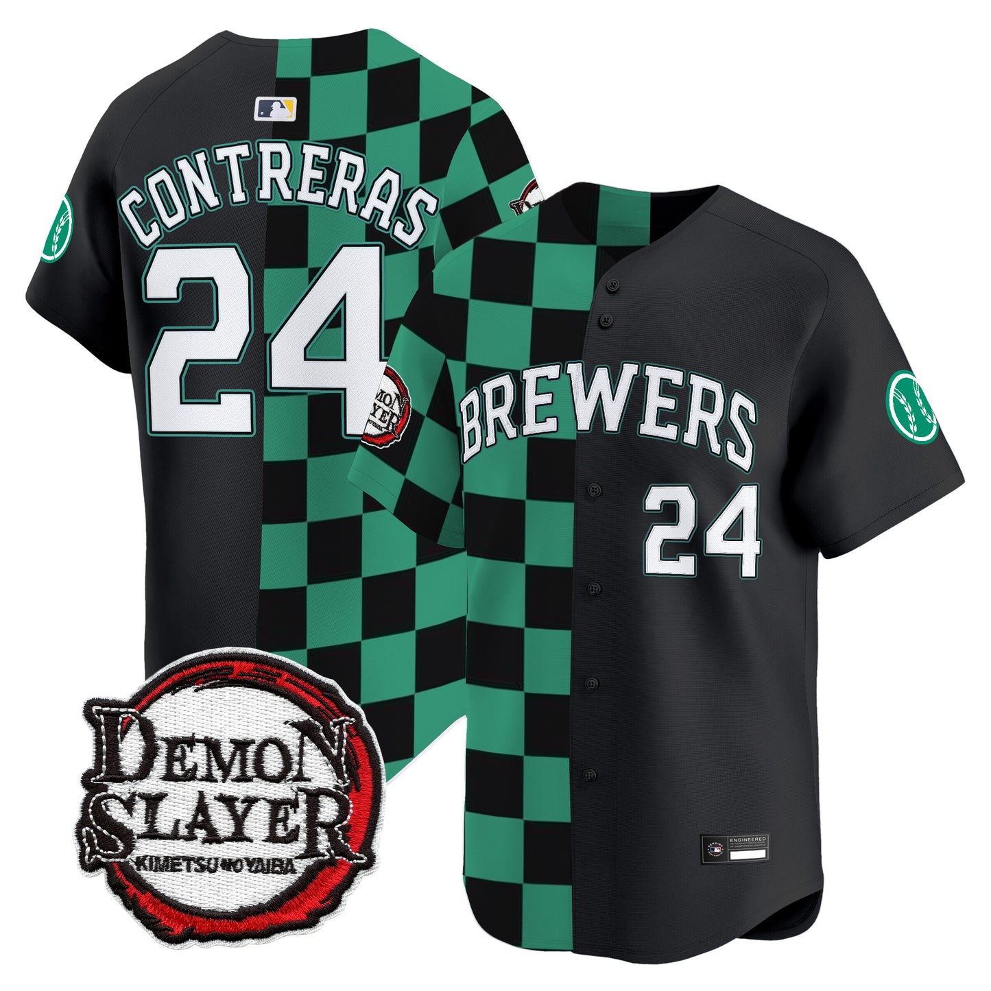 Milwaukee Brewers x Demon Slayer Vapor Premier Limited Jersey - Stitched
