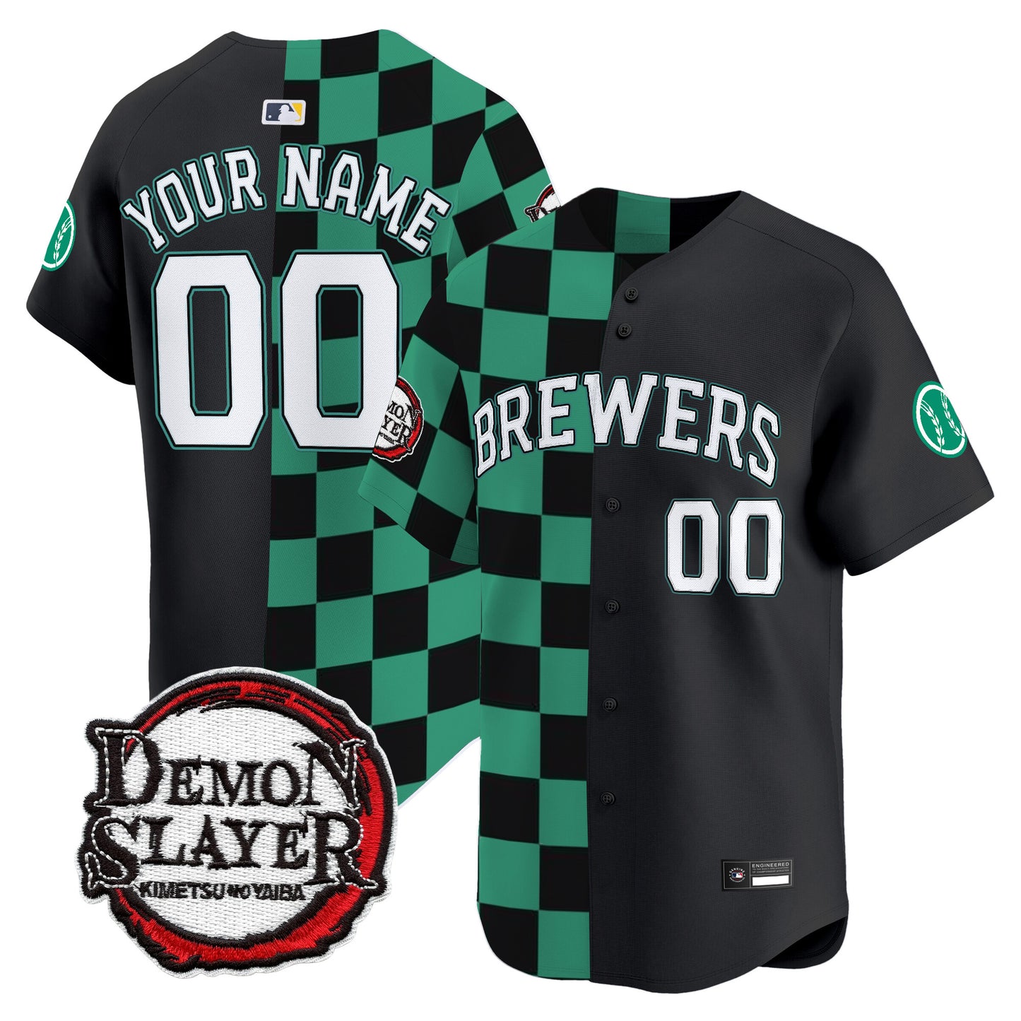 Milwaukee Brewers x Demon Slayer Vapor Premier Limited Custom Jersey - Stitched