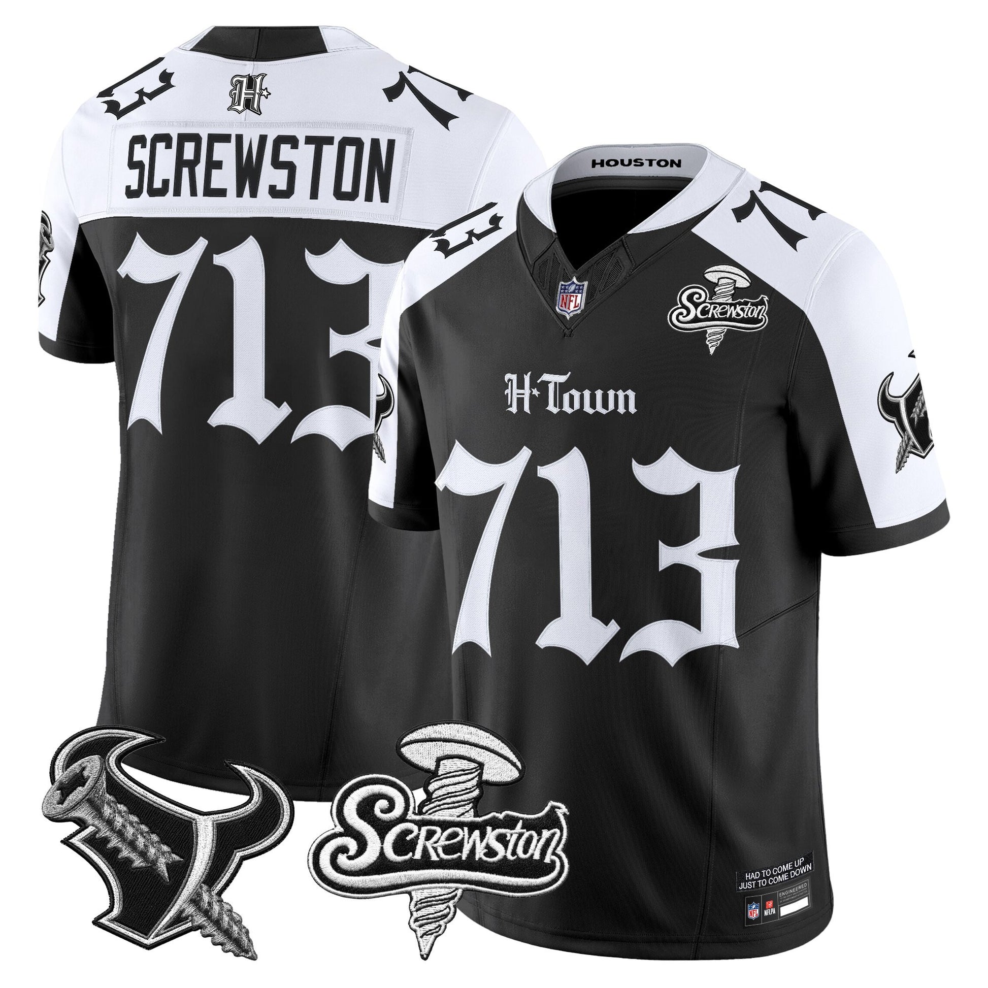 Houston Texans DJ Screw Vapor Limited Jersey - Gothic Edition - All Stitched