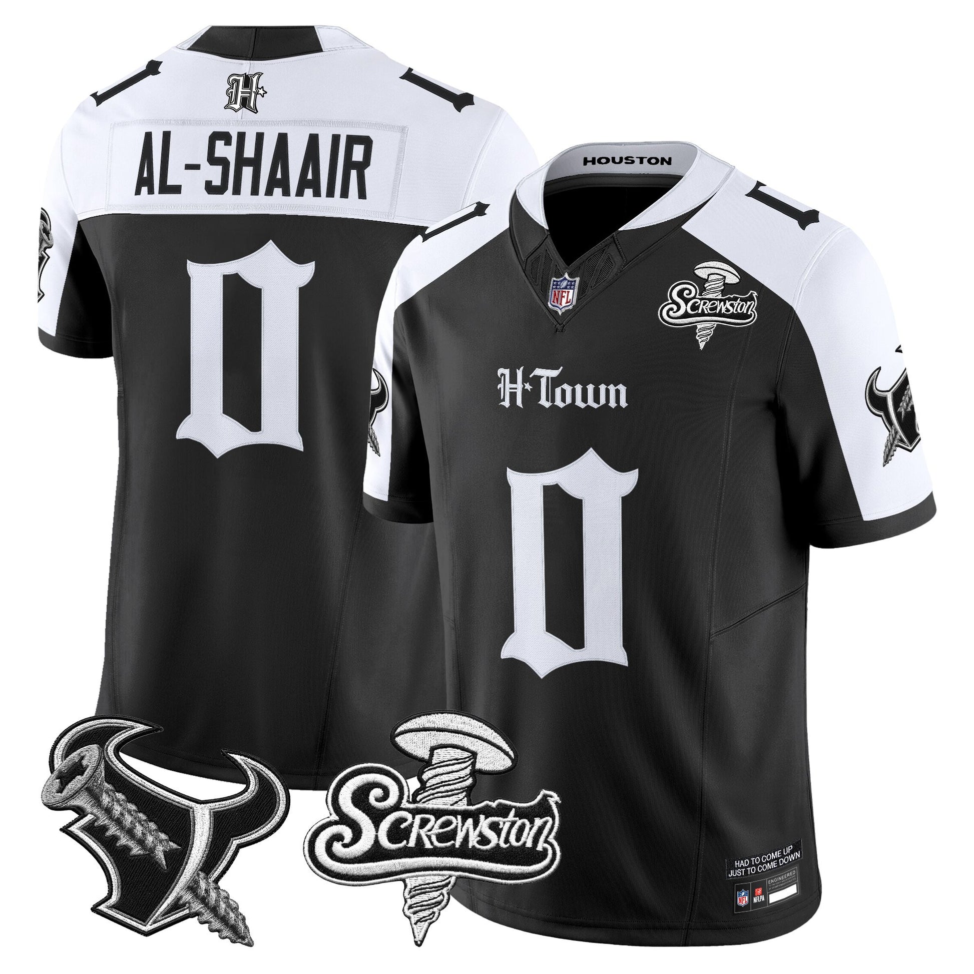 Houston Texans DJ Screw Vapor Limited Jersey - Gothic Edition - All Stitched