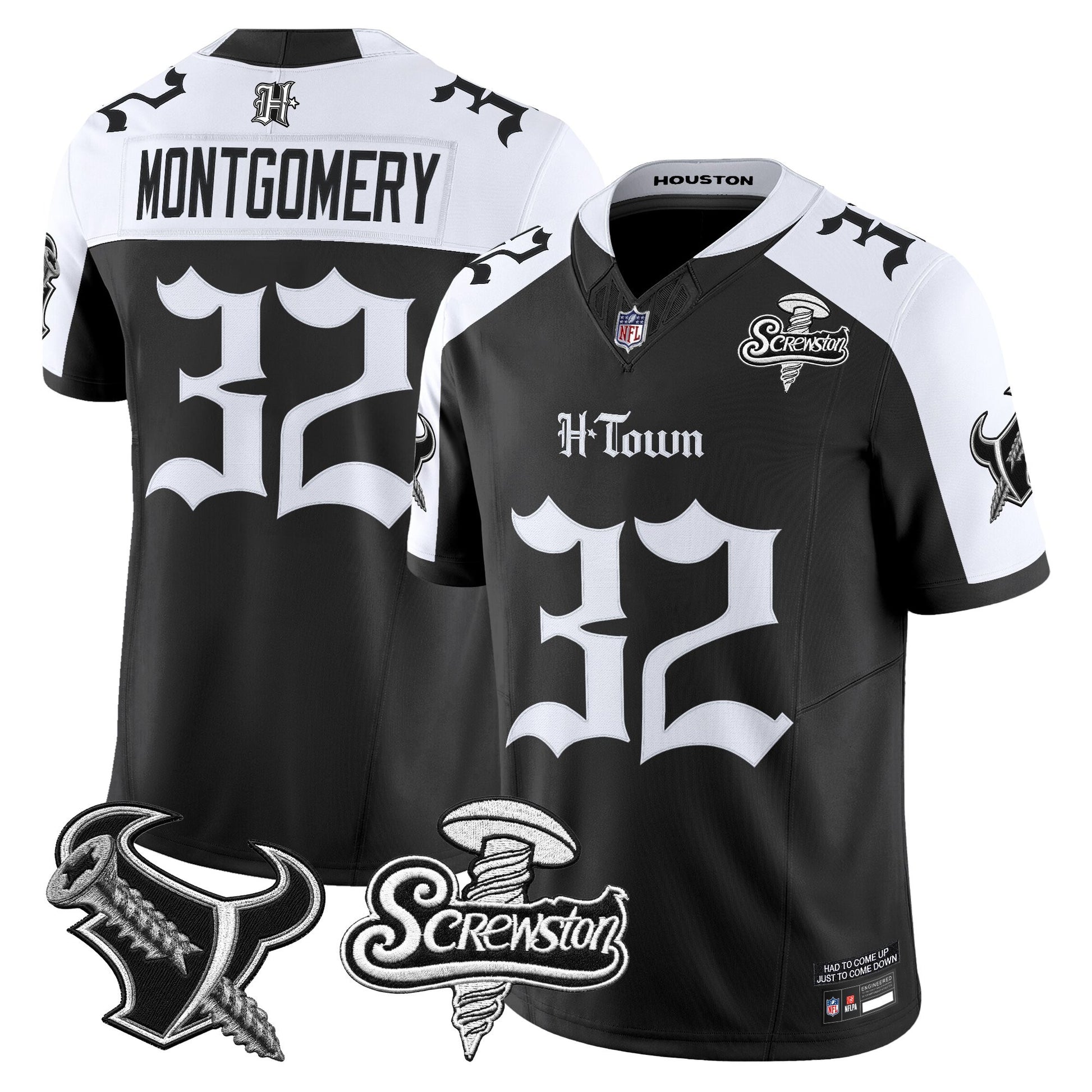 Houston Texans DJ Screw Vapor Limited Jersey - Gothic Edition - All Stitched