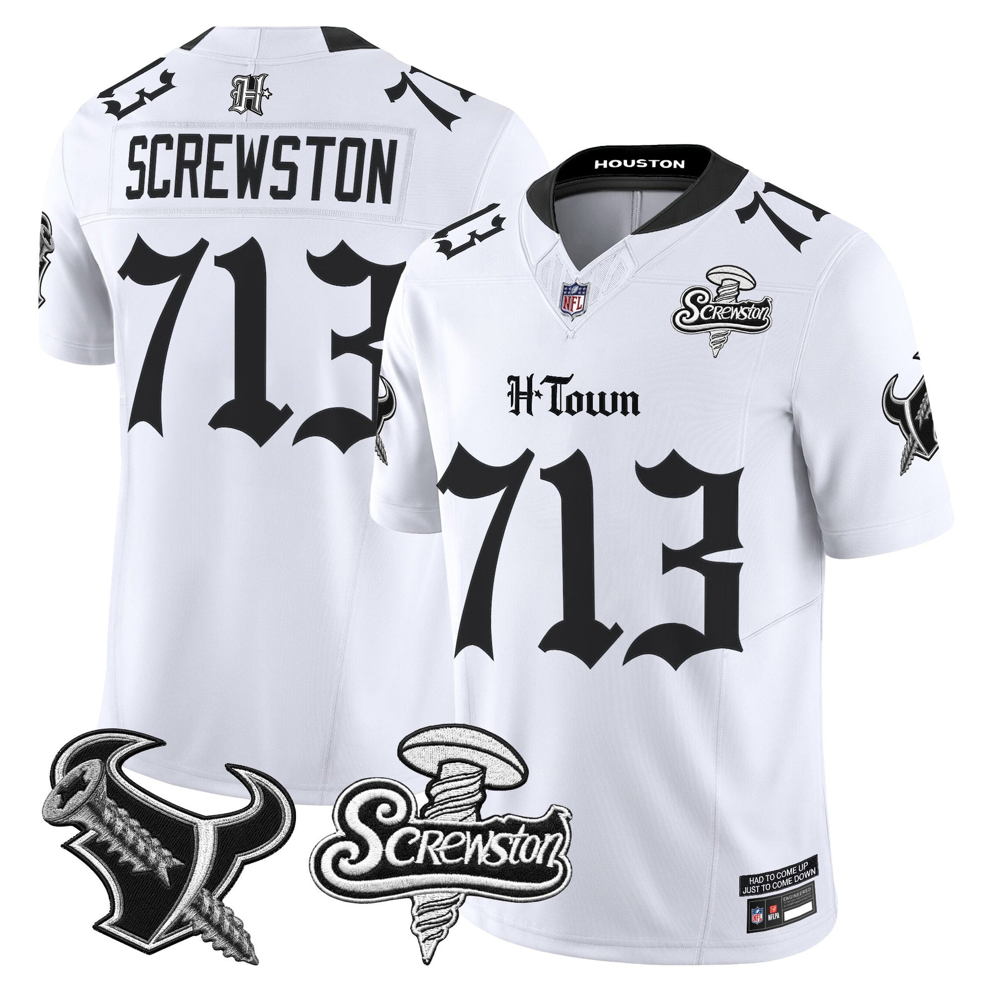 Houston Texans DJ Screw Vapor Limited Jersey - Gothic Edition - All Stitched