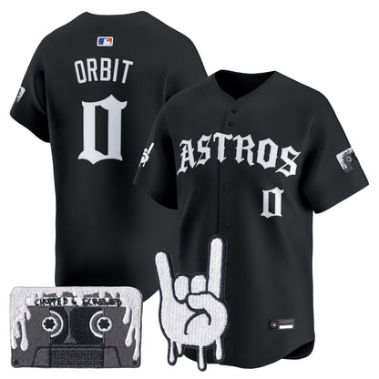 Men's Houston Astros Dj Screw Vapor Premier Limited Jersey - Gothic Edition - All Stitched