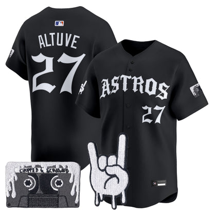 Men's Houston Astros Dj Screw Vapor Premier Limited Jersey - Gothic Edition - All Stitched