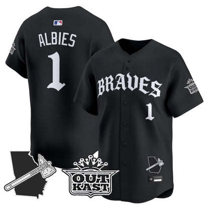 Men's Atlanta Braves 'Old English Edition' Vapor Premier Limited Jersey - All Stitched