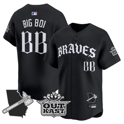 Men's Atlanta Braves 'Old English Edition' Vapor Premier Limited Jersey - All Stitched
