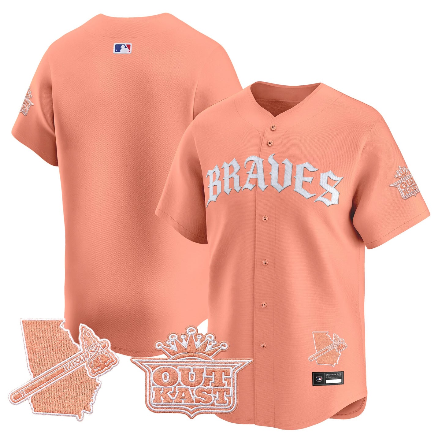 Men's Atlanta Braves 'Old English Edition' Vapor Premier Limited Jersey - All Stitched