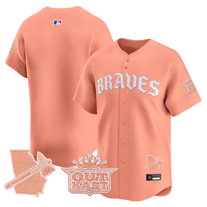 Men's Atlanta Braves 'Old English Edition' Vapor Premier Limited Jersey - All Stitched