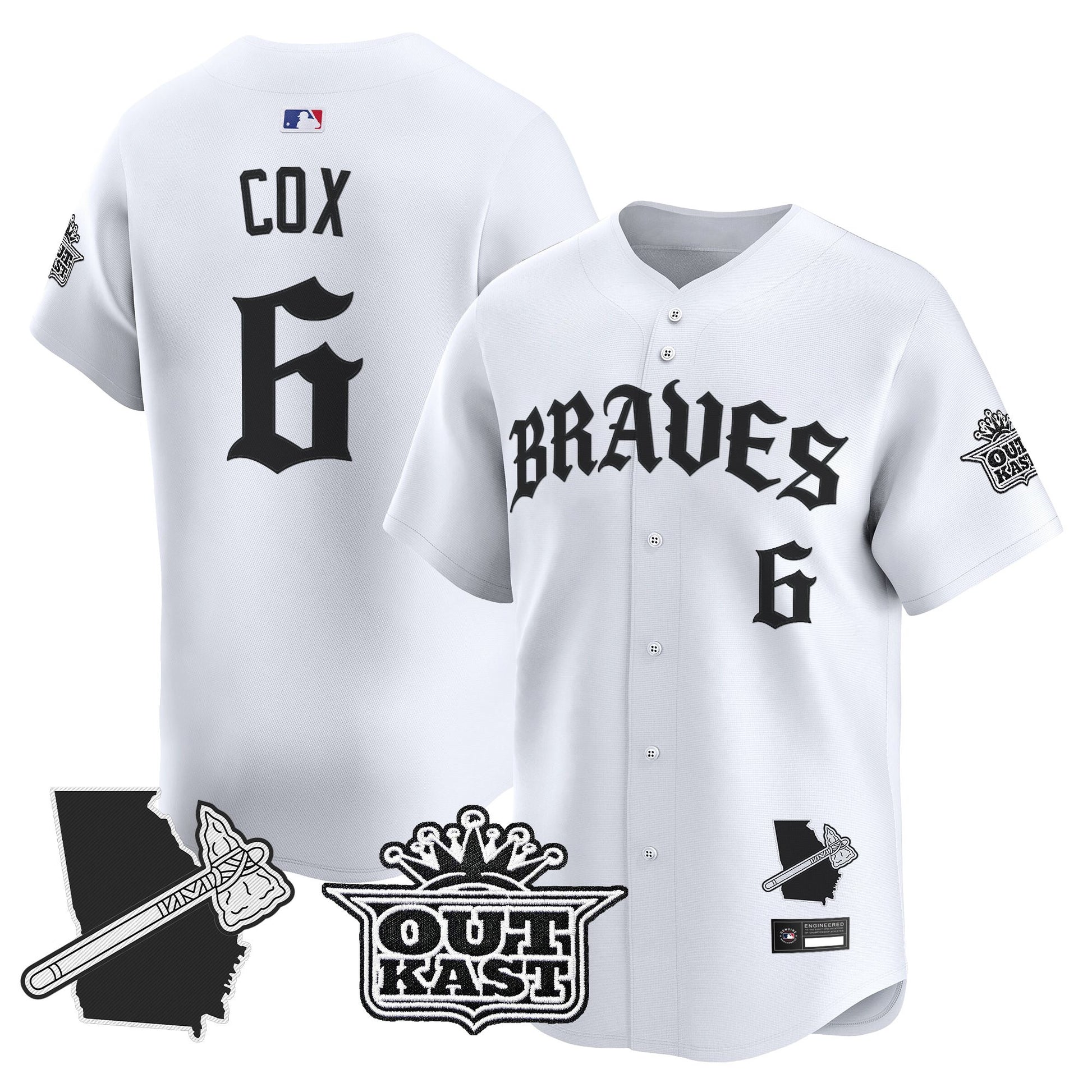 Men's Atlanta Braves 'Old English Edition' Vapor Premier Limited Jersey - All Stitched