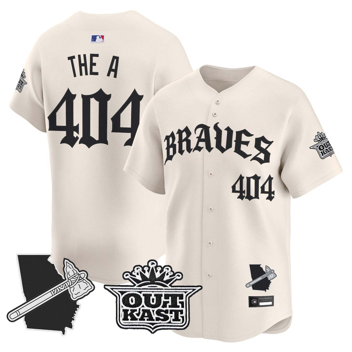Men's Atlanta Braves 'Old English Edition' Vapor Premier Limited Jersey - All Stitched