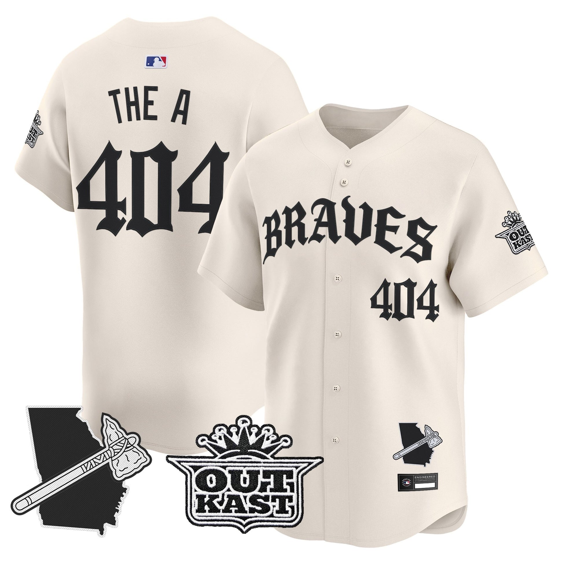 Men's Atlanta Braves 'Old English Edition' Vapor Premier Limited Jersey - All Stitched