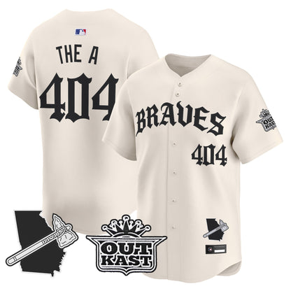 Men's Atlanta Braves 'Old English Edition' Vapor Premier Limited Jersey - All Stitched