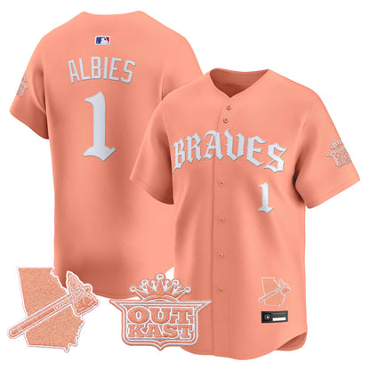 Men's Atlanta Braves 'Old English Edition' Vapor Premier Limited Jersey - All Stitched