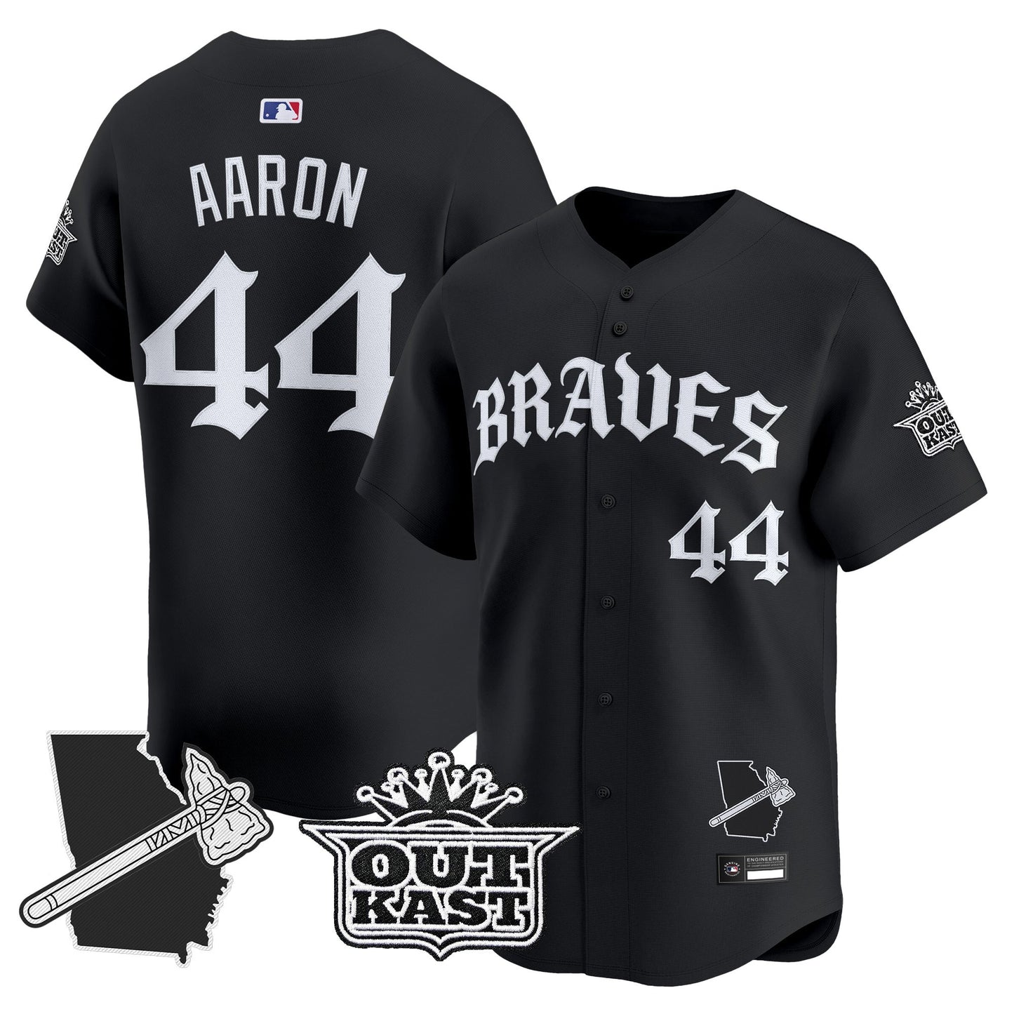 Men's Atlanta Braves 'Old English Edition' Vapor Premier Limited Jersey - All Stitched