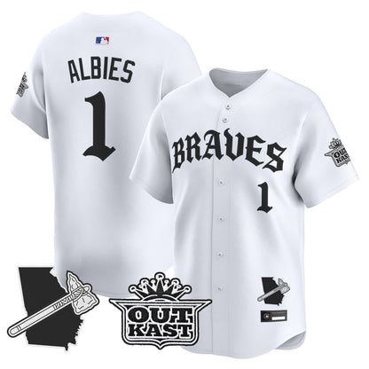 Men's Atlanta Braves 'Old English Edition' Vapor Premier Limited Jersey - All Stitched