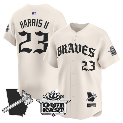 Men's Atlanta Braves 'Old English Edition' Vapor Premier Limited Jersey - All Stitched