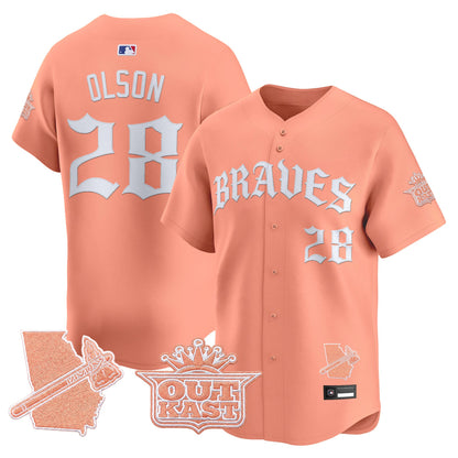 Men's Atlanta Braves 'Old English Edition' Vapor Premier Limited Jersey - All Stitched