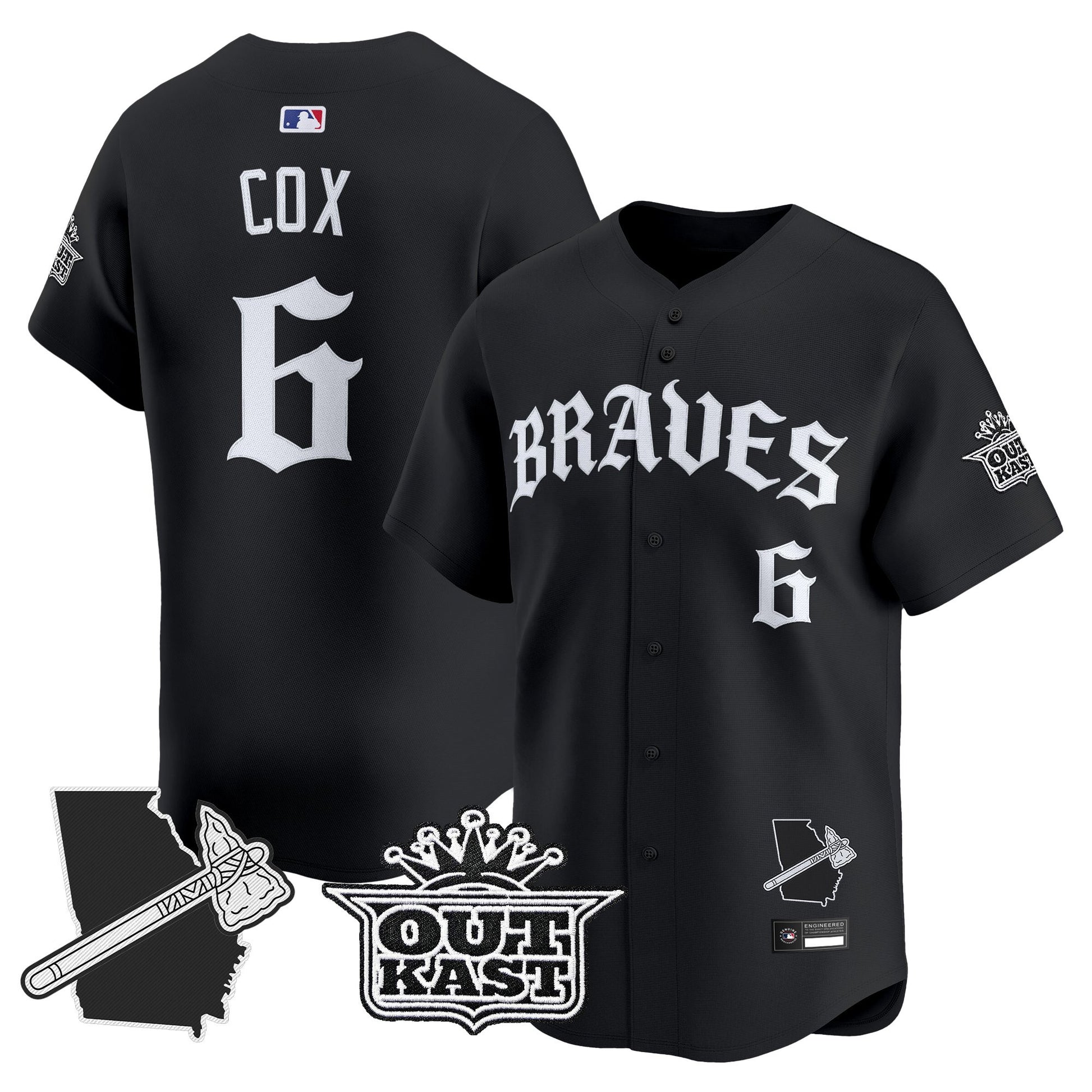Men's Atlanta Braves 'Old English Edition' Vapor Premier Limited Jersey - All Stitched