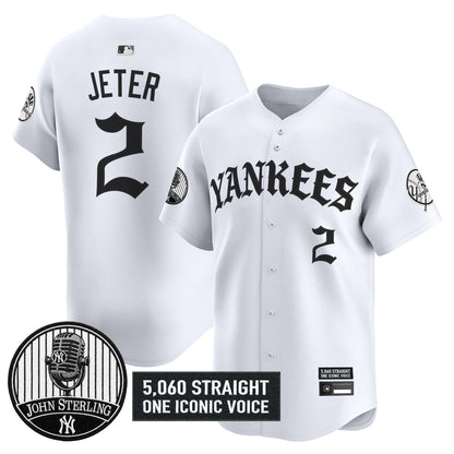 Men's Yankees 'Old English Edition' Vapor Premier Limited Jersey - John Sterling Patch - All Stitched