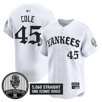 Men's Yankees 'Old English Edition' Vapor Premier Limited Jersey - John Sterling Patch - All Stitched