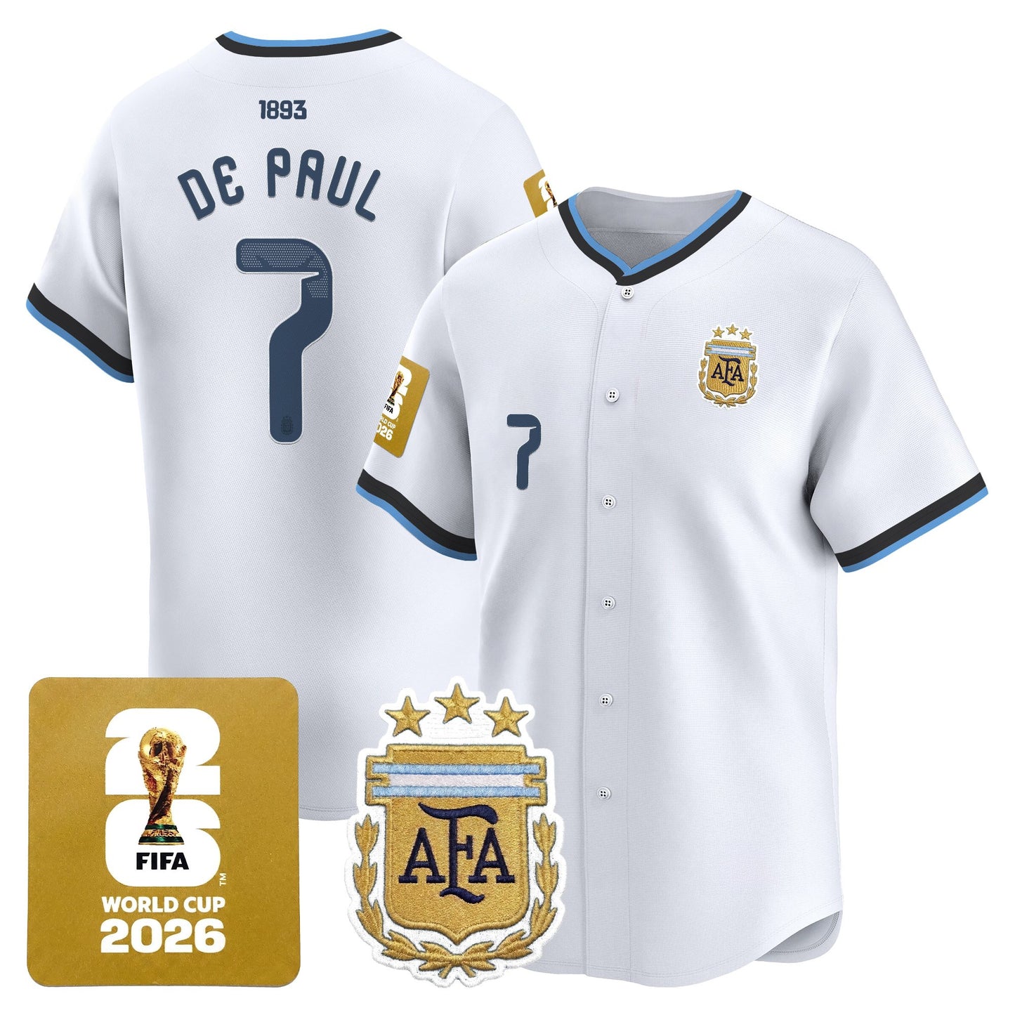  Argentina 2026 Vapor Baseball Jersey - All Stitched