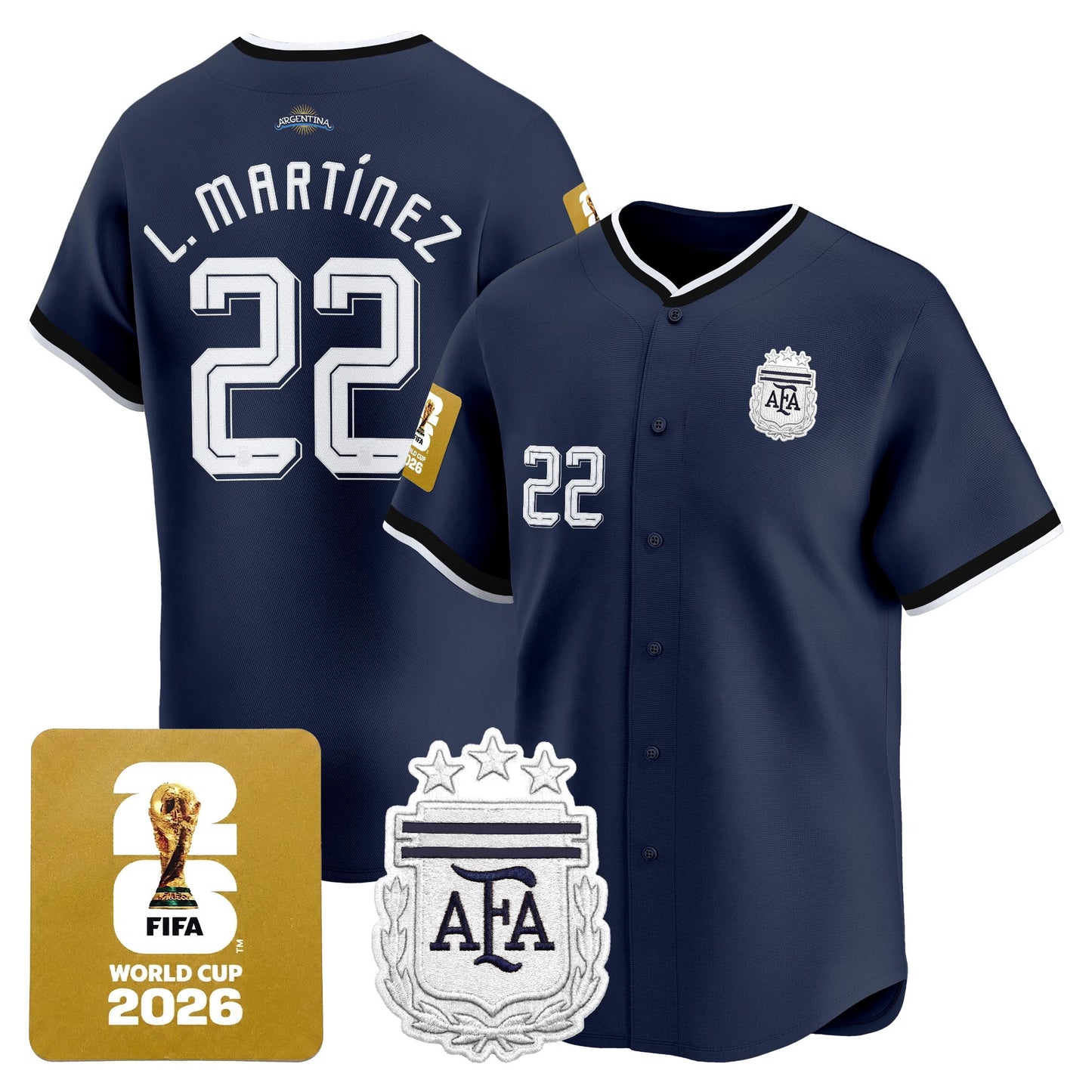  Argentina 2026 Vapor Baseball Jersey - All Stitched