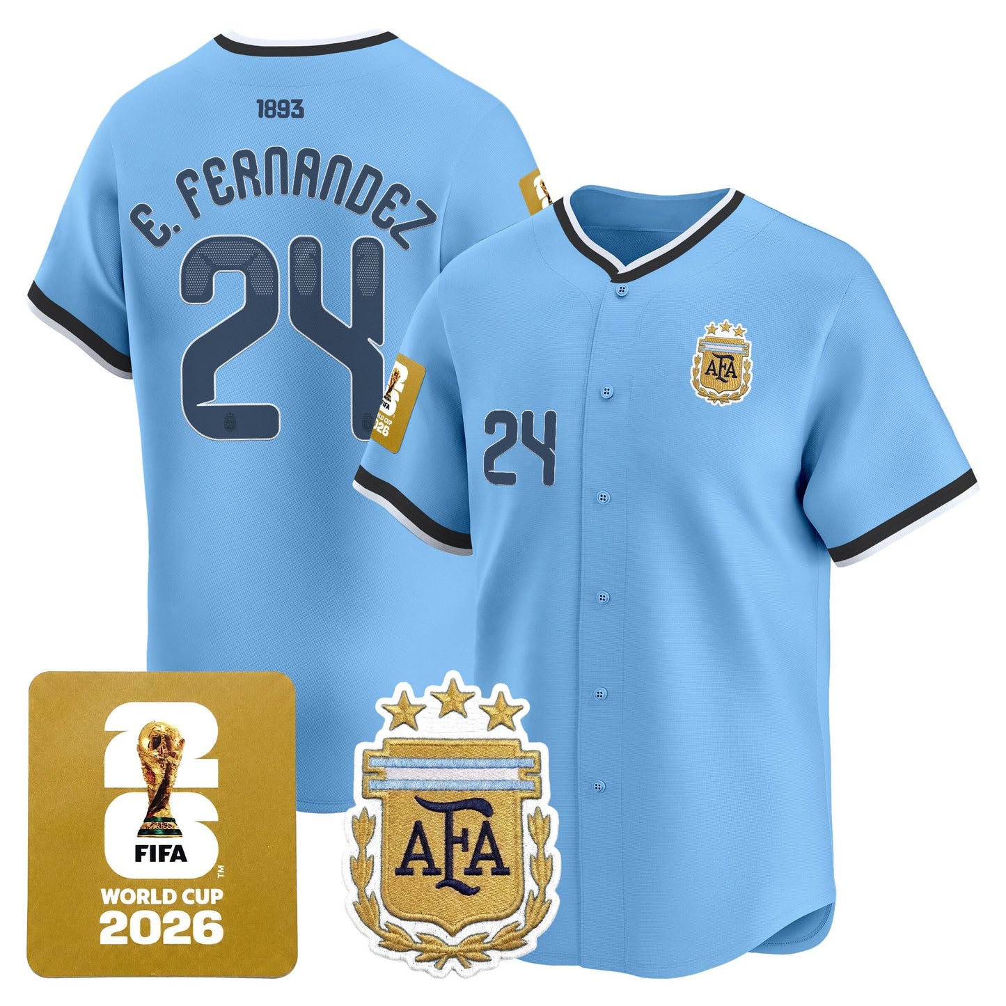  Argentina 2026 Vapor Baseball Jersey - All Stitched