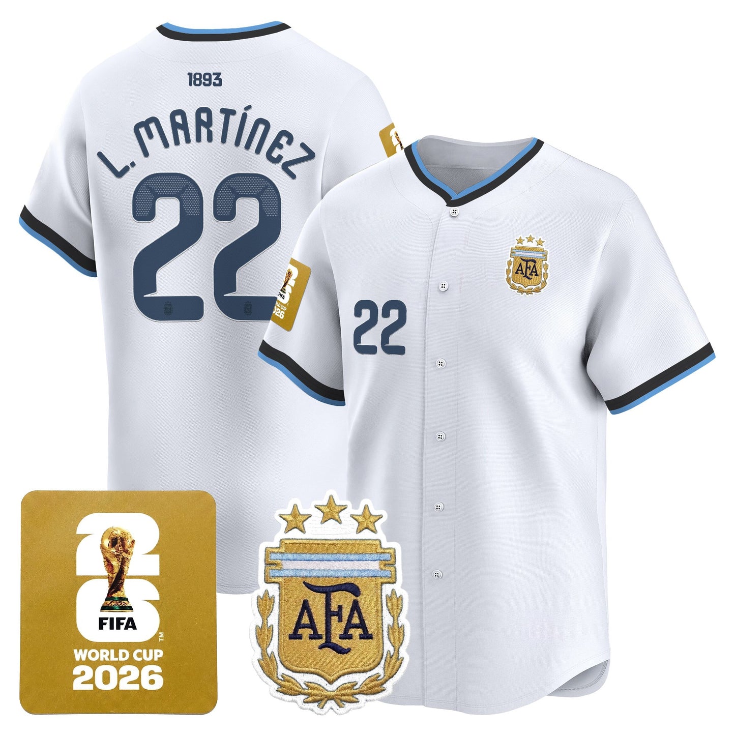  Argentina 2026 Vapor Baseball Jersey - All Stitched