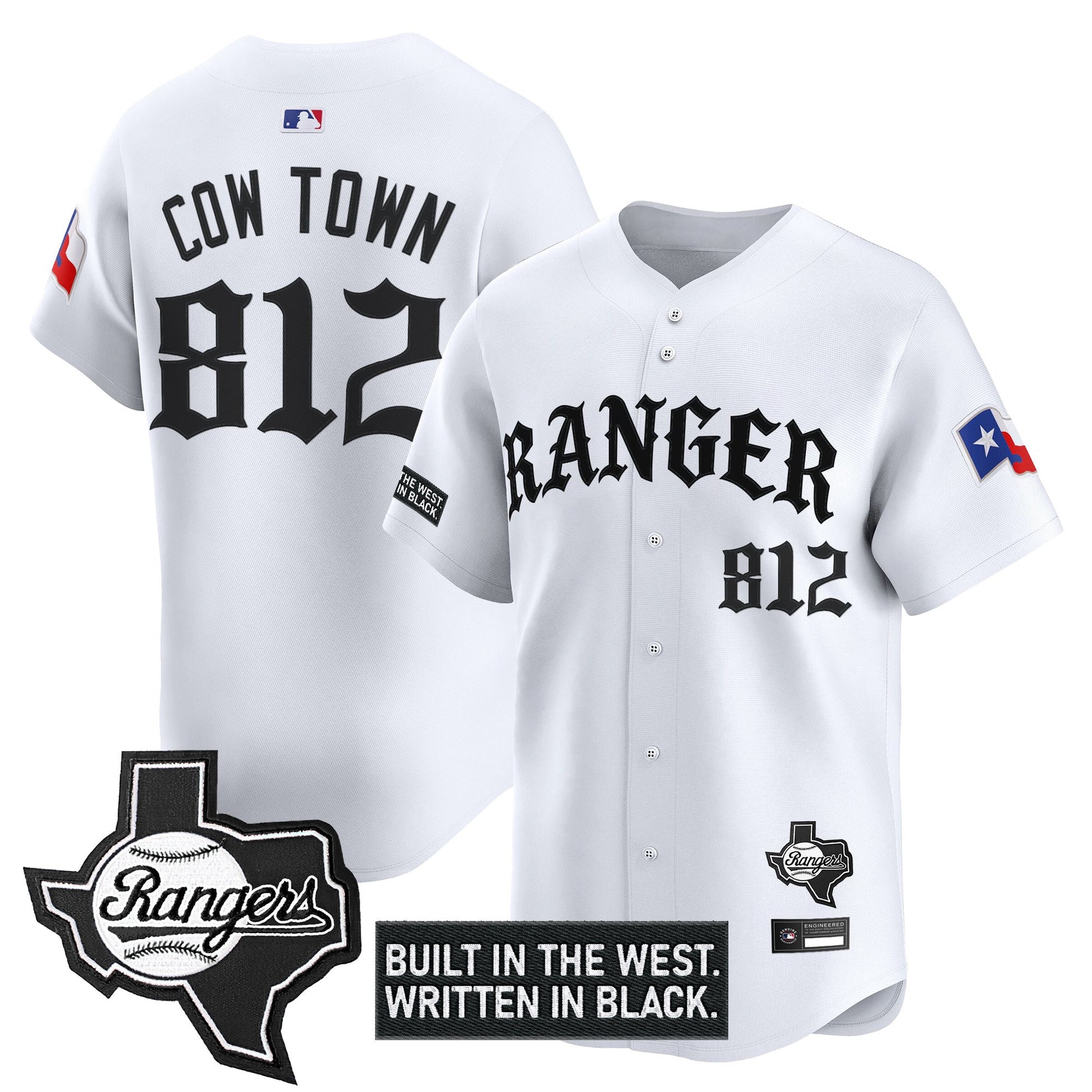  Texas Rangers 'Old English Edition' Vapor Premier Limited Jersey - All Stitched