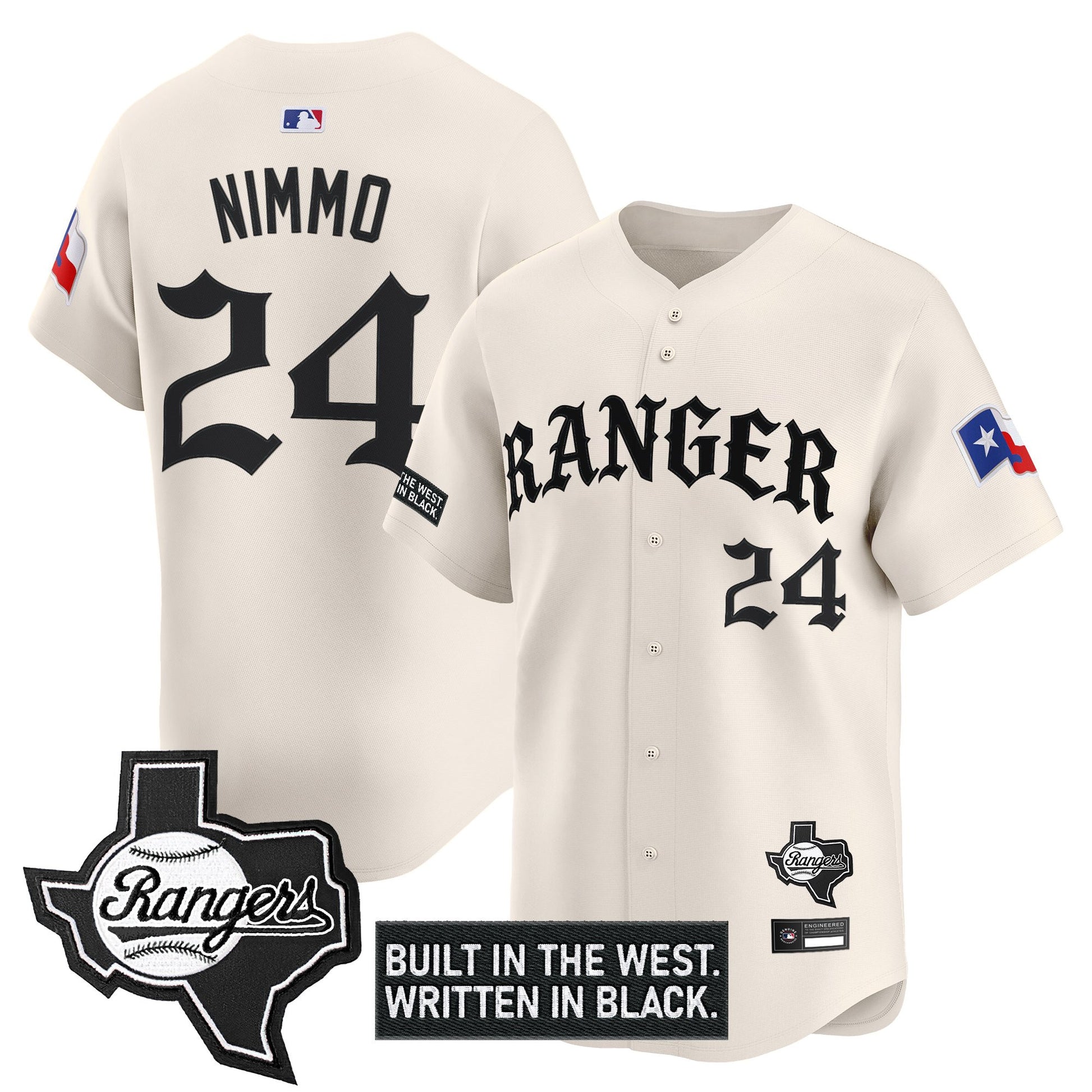  Texas Rangers 'Old English Edition' Vapor Premier Limited Jersey - All Stitched