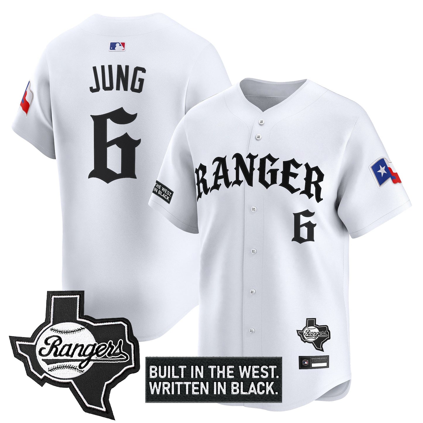  Texas Rangers 'Old English Edition' Vapor Premier Limited Jersey - All Stitched
