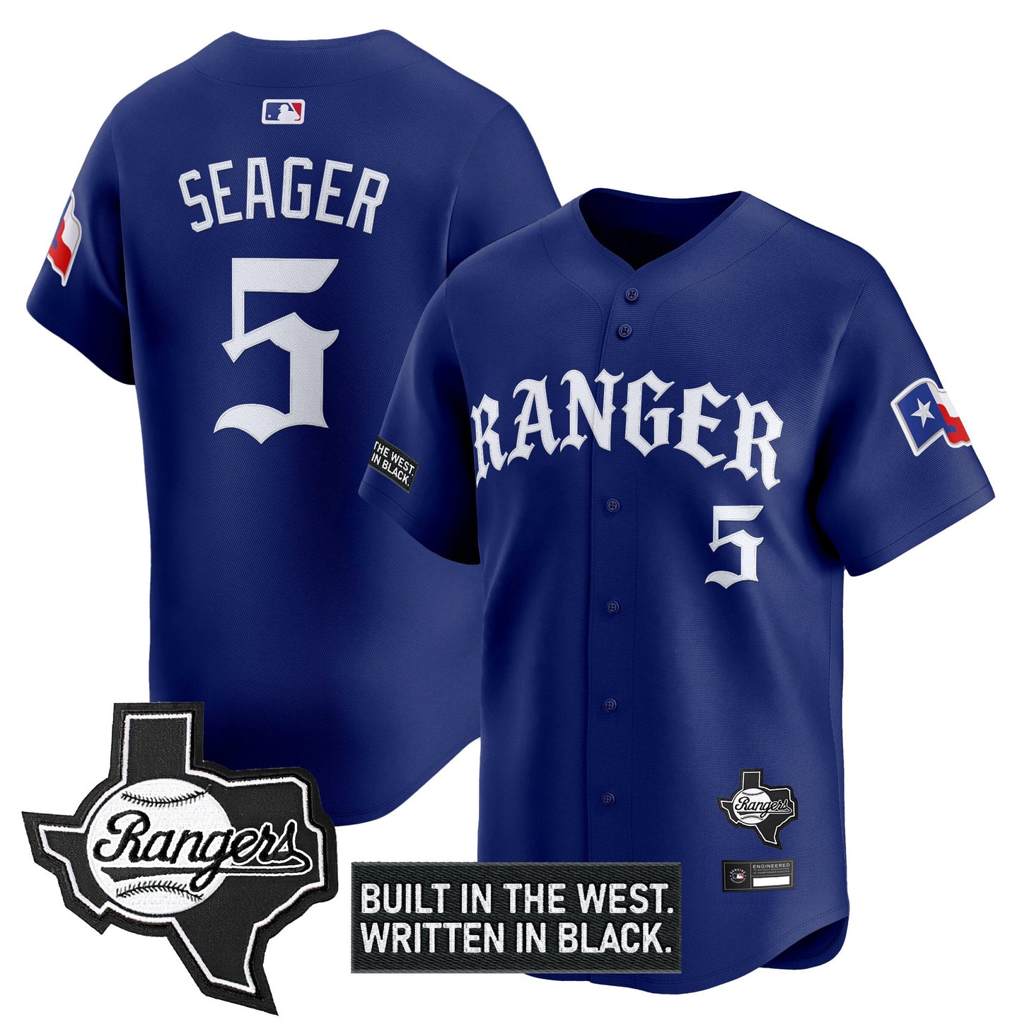  Texas Rangers 'Old English Edition' Vapor Premier Limited Jersey - All Stitched