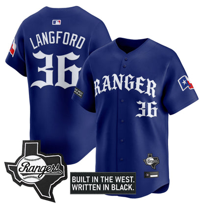  Texas Rangers 'Old English Edition' Vapor Premier Limited Jersey - All Stitched