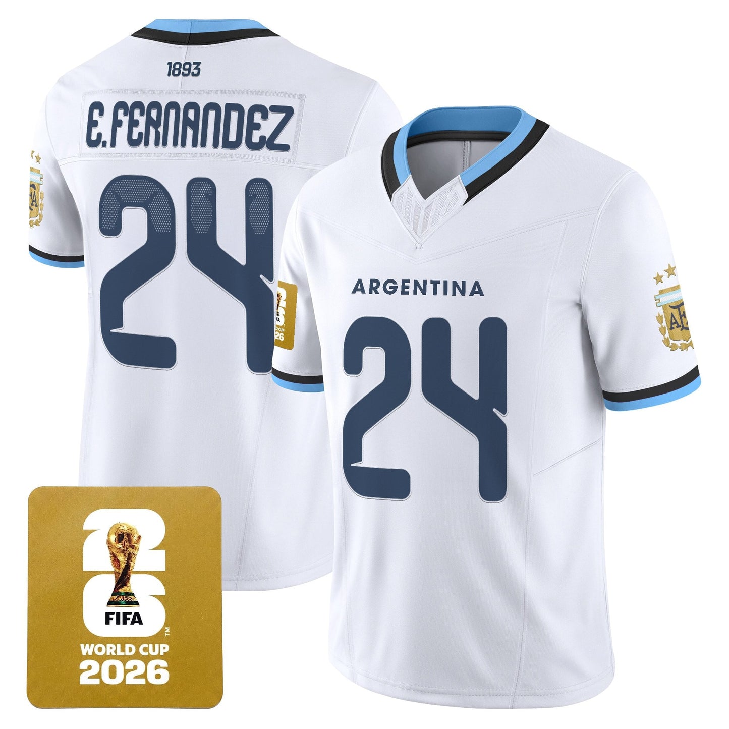  Argentina 2026 World Cup Vapor Football Jersey - All Stitched