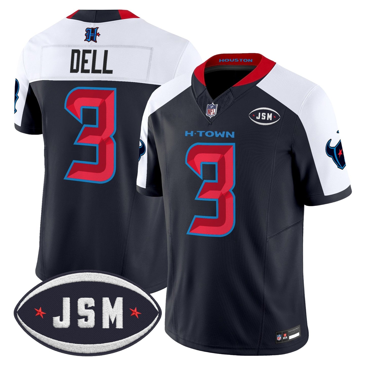 Houston Texan Janice McNair Memorial Patch Vapor Limited Jersey - All Stitched
